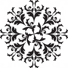 Round floral pattern