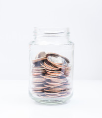Coins in bottle