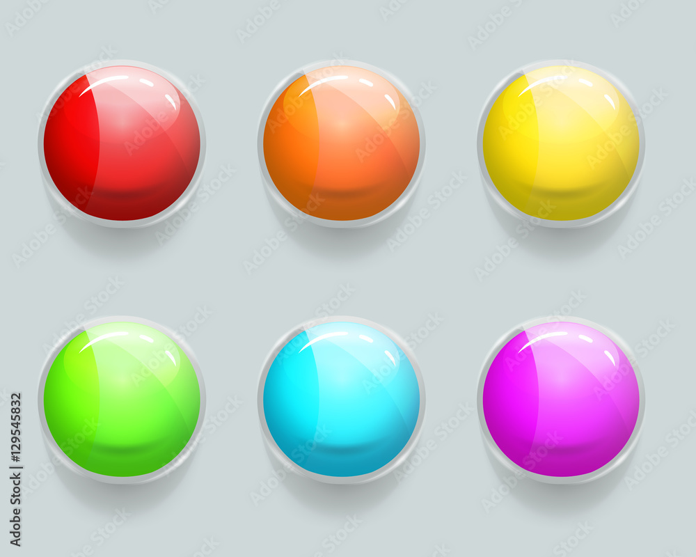 Poster glass banner or frames. vector glossy web buttons