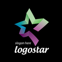 star logo of colored ribbons