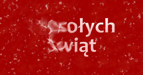 Fototapeta na wymiar Merry Christmas text in Polish 