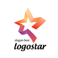 star logo of colored ribbons