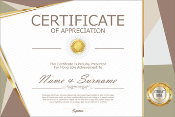 Fototapeta premium Certificate retro design template 