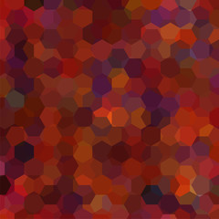 Fototapeta na wymiar Background made of brown, orange hexagons. Square composition with geometric shapes. Eps 10