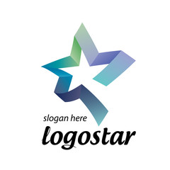 star logo of colored ribbons