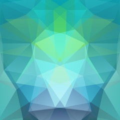 Abstract background consisting of green, blue triangles. Geometric design for business presentations or web template banner flyer. Vector illustration