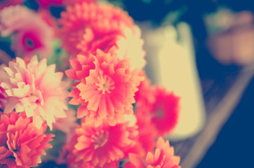 Vintage Flowers in shop on table