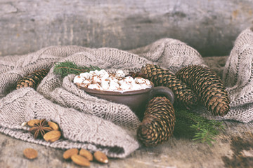 Coffee, Christmas still life.