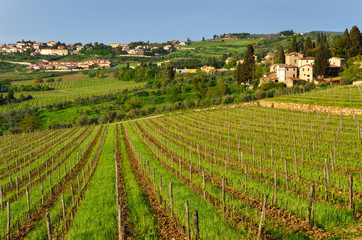 Fototapeta na wymiar Beautiful Chianti landscape, Tuscany, Italy 