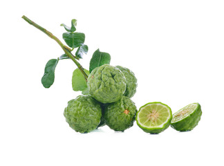 Bergamot  with  isolated on white background