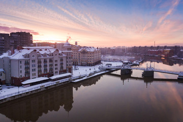Naklejka premium The Fishing Village in Kaliningrad, Russia