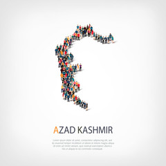 people map country Azad Kashmir vector