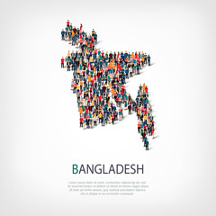 people map country Bangladesh vector