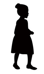 Obraz na płótnie Canvas a girl silhouette vector 