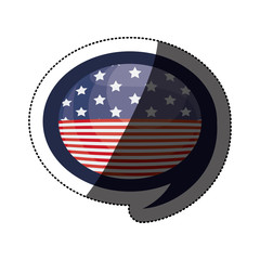 Usa flag inside bubble icon. United nation us country and american states theme. Isolated design. Vector illustration