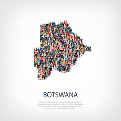 people map country Botswana vector