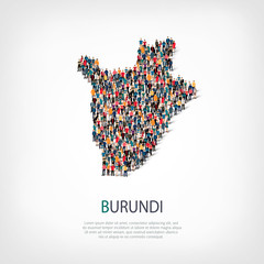 Obraz premium people map country Burundi vector