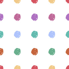 Hand drawn dots seamless pattern. Vector image