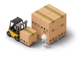 isometric people - warehousing