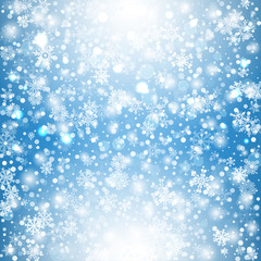 Winter background with snow. Christmas  banner. Vector
