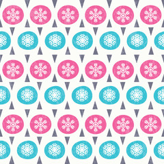 Christmas seamless pattern in retro style - 129552889
