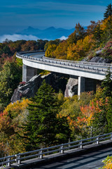 The S of Linn Cove Viaduct in Fall