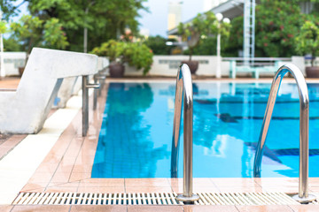 swimming pool with stair at sport center