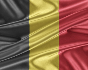 Belgium flag with a glossy silk texture.