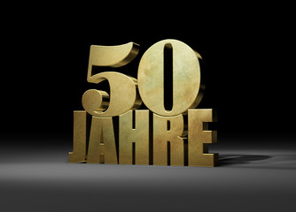 50 Jahre - Typo Gold.