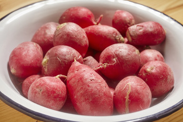 bowl of radishes