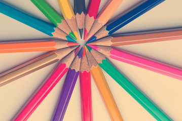 Fototapeta premium Color pencils isolated on a white background