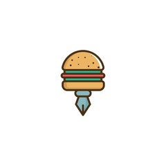 Burger Job Vector Logo Design Element