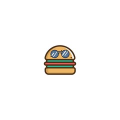 Cool Burger Vector Logo Design Element
