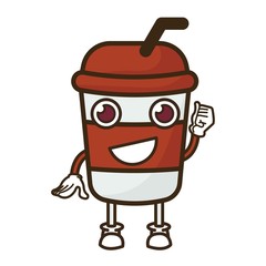 Drink Chocolate Character Vector Logo Design Element