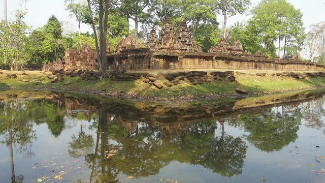 Siem Reap Banteay Srei Temple, Siem Reap, Cambodia, 4k
