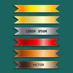 Show colorful ribbon promotional products design, vector illustration