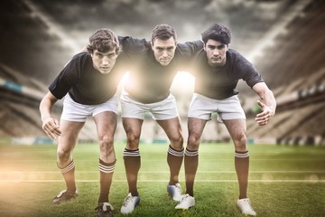 Composite image of rugby stadium