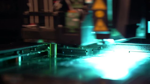 3D printer during printing operation