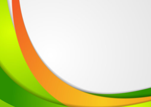 Green and orange corporate wavy background Stock Vector | Adobe Stock
