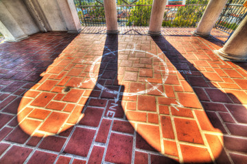 Wind rose in Santa Barbara courthouse