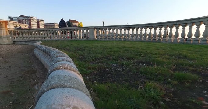 Livorno, differenti inquadrature della terrazza Mascagni. Riprese con steady camera. 