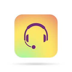 icon headphones with microphone