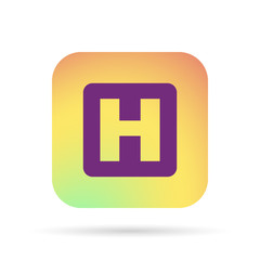 Fototapeta premium icon hospital sign