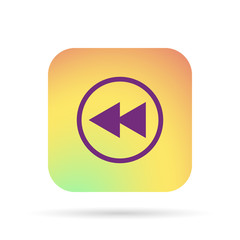 icon media  fast rewind back