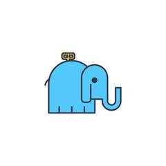 Elephant Kids Toy Vector Logo Design Element