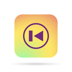 icon media rewind back