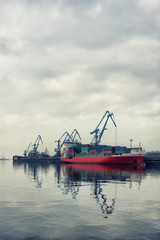 Cargo ship in the port