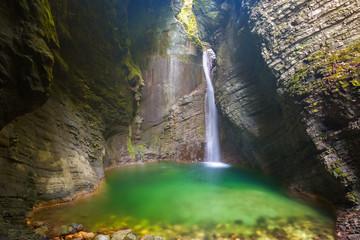 Kozjak waterfall in the park Triglav, Slovenia