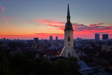 Slovakia. St. Martin's cathedral in sunrise, Bratislava