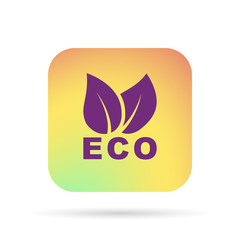 leaves eco icon
